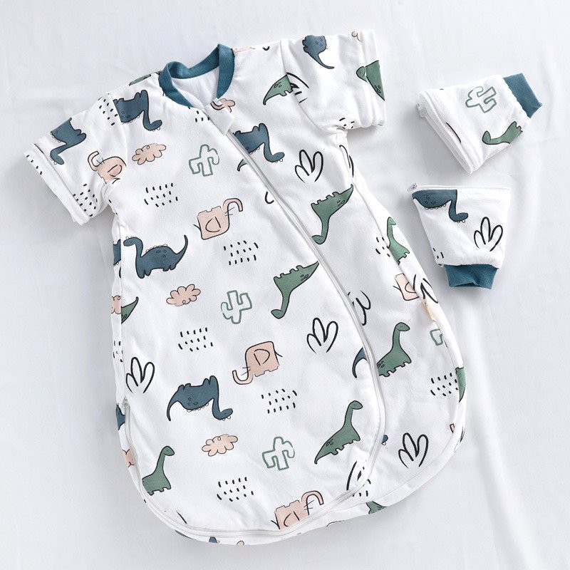 100% Cotton Kids Sleeping Bag for Winter Detachable Sleeping Sack Zipper Newborn Wearable Knitted Baby Sleeping Bag