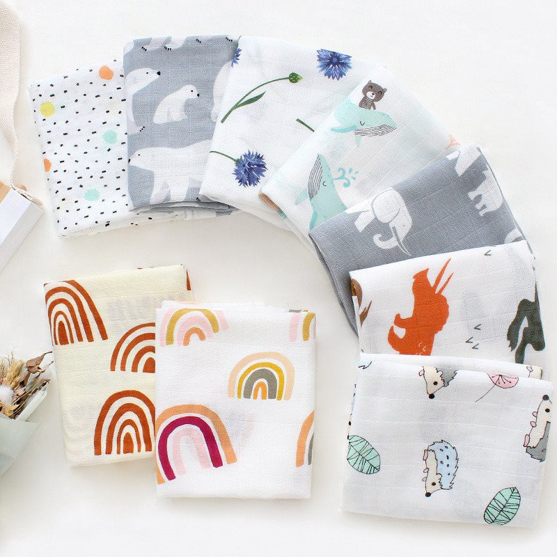 Lovely Bamboo Muslin Cheap Face Towels Baby Wash Cloth Face Muslin Cloth