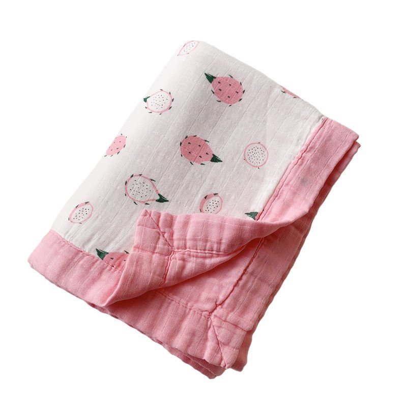 Custom Logo Digital Printing Bamboo Soft Baby Blankets Newborn Muslin Swaddle Blanket