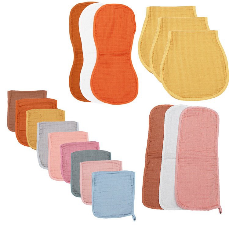 100% Cotton Custom Face Towel Printing Baby Burp Cloth Muslin Cloth
