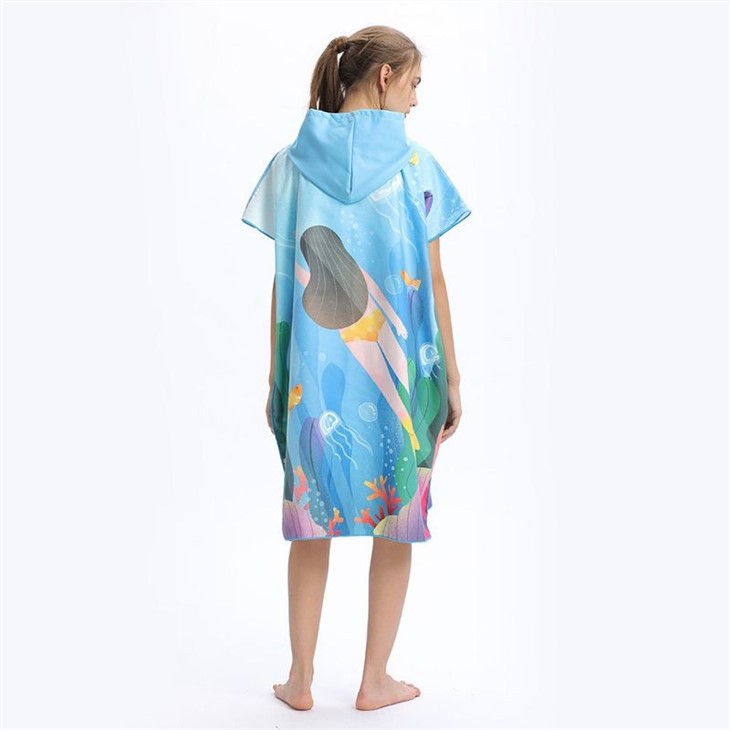 Adult Hooded Towel Surf Poncho Beach Changing Towel