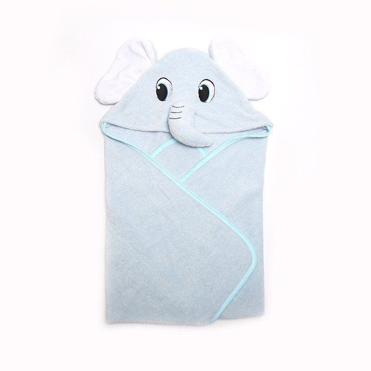 Baby Hooded Towel Washcloth Soft Cotton Elepant