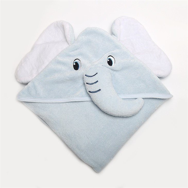 Baby Hooded Towel Washcloth Soft Cotton Elepant