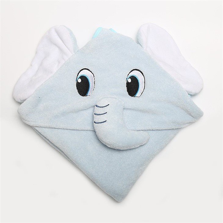 Baby Hooded Towel Washcloth Soft Cotton Elepant