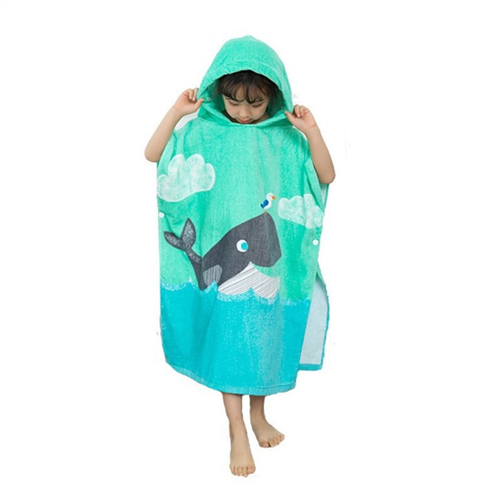 Cute Baby Boy Girls Cartoon Hooded Bathrobe