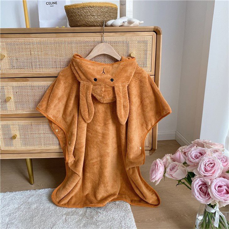 Kids Hooded Beach Change Robe Surf Poncho Towel